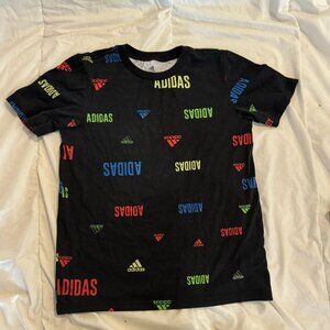 Adidas Multicolor Black Kids Tshirt - Medium